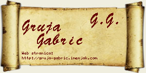Gruja Gabrić vizit kartica